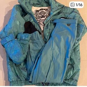 Vintage Nils Matching Skiwear Jacket Pants Mittens